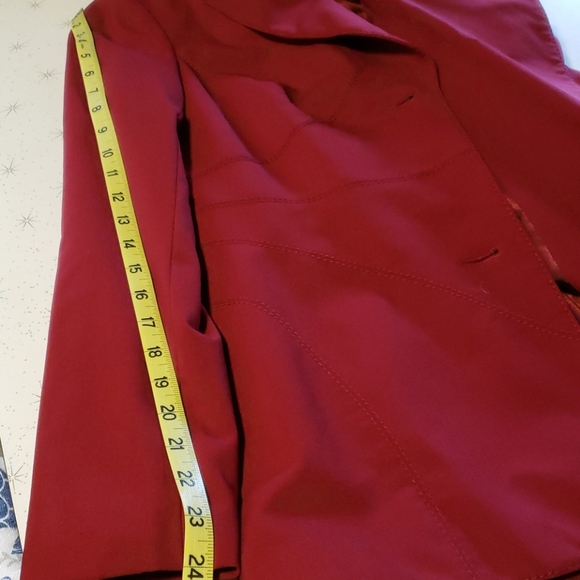 Wool Classiques Entier Red Power Suit Size 4 - Picture 9 of 11